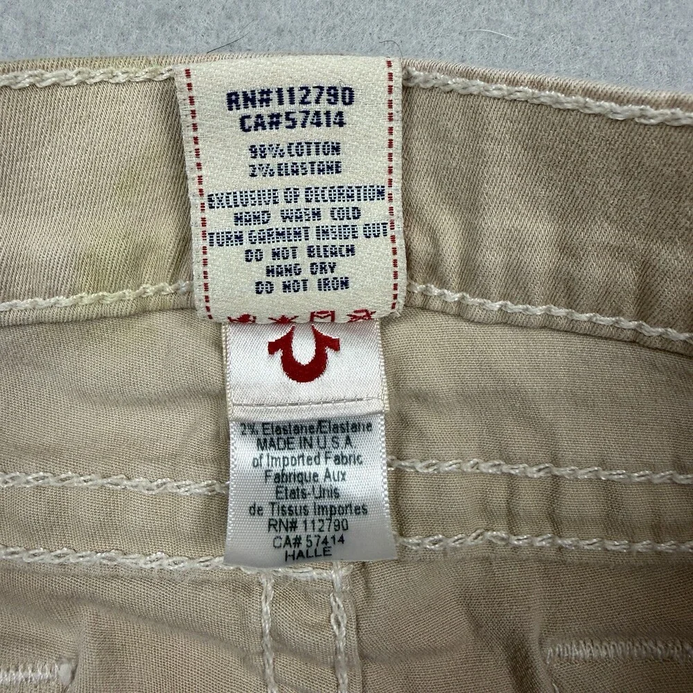 True Religion Halle Mid Rise Super Skinny Jeans Sz 32 Red Acid Wash